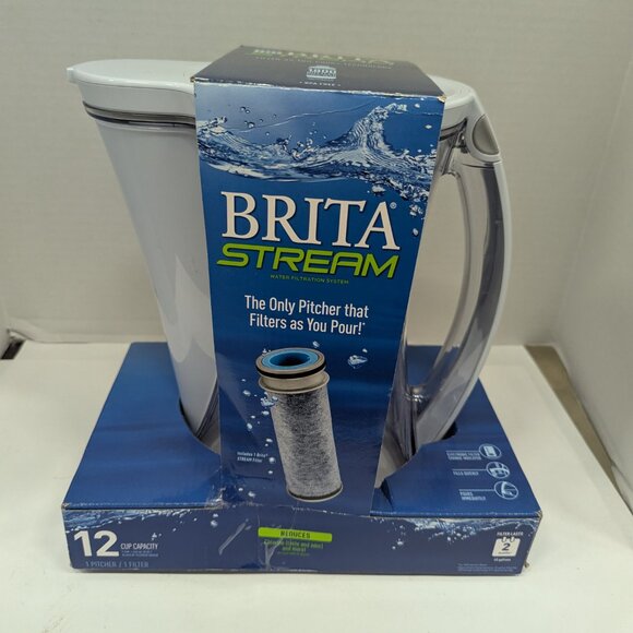 Brita Other - Brita Stream 12-Cup Water Pitcher – Cascade, BPA-Free, Fast Filter
